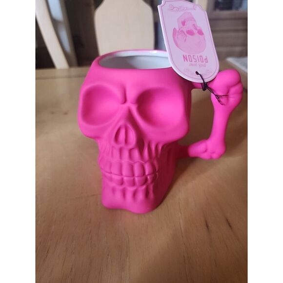 Sunday Morning Ceramic 18oz Matte Neon Pink Coffee - Picture 2 of 5